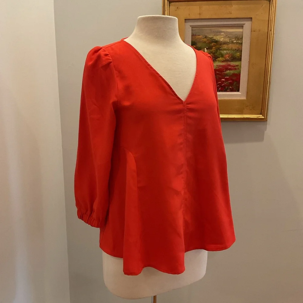 Tuckernuck Poppy Red Hollis‎ Blouse
